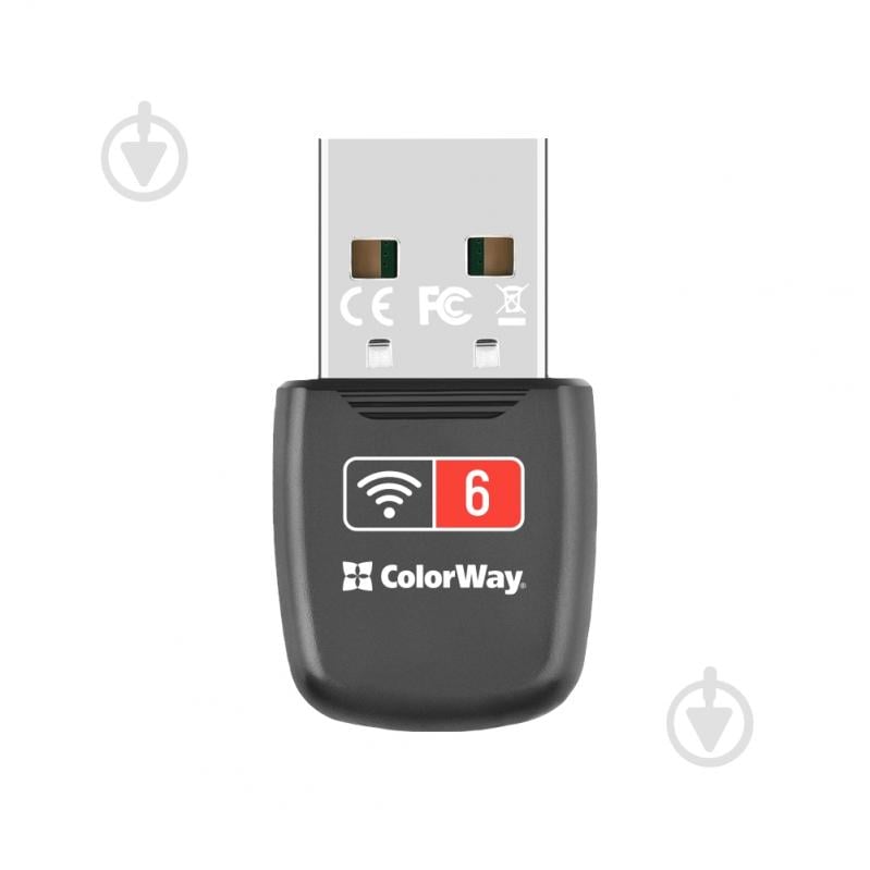 Wi-Fi-адаптер ColorWay Wi-Fi 6 286 Мбит/с (CW-AD-W1) - фото 2 Wi-Fi-адаптер ColorWay Wi-Fi 6 286 Мбит/с (CW-AD-W1) - фото 2