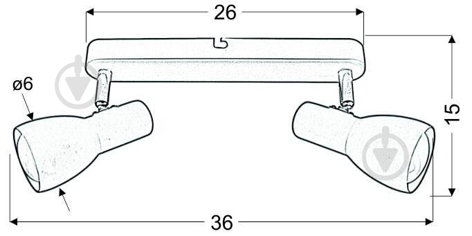 Спот Candellux PICARDO 2x40 Вт E14 желтый/хром 92-52407 - фото 7