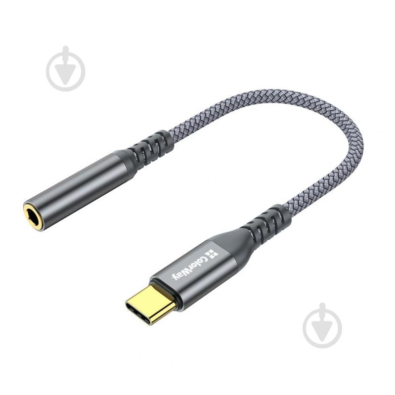 Адаптер для наушников ColorWay 0,14 м grey (CW-AD-CJ) - фото 3