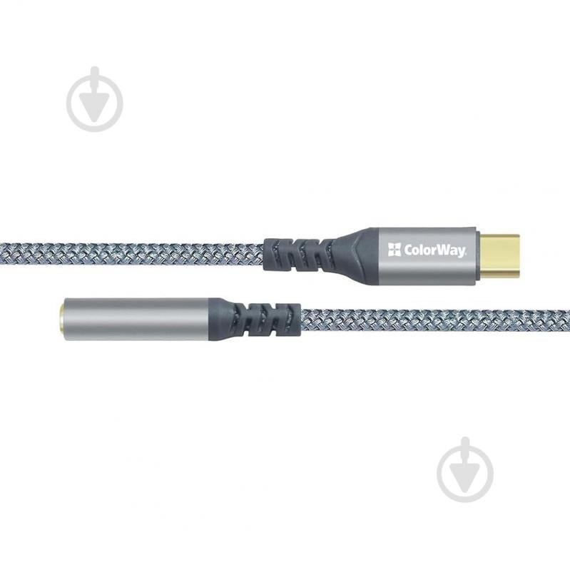 Адаптер для наушников ColorWay 0,14 м grey (CW-AD-CJ) - фото 4