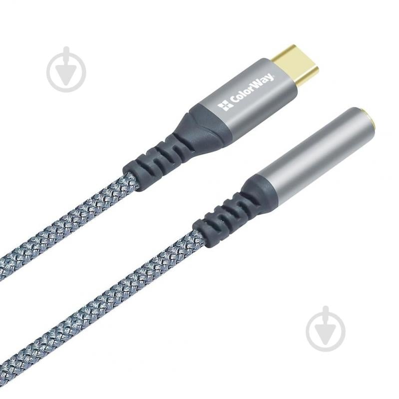 Адаптер для наушников ColorWay 0,14 м grey (CW-AD-CJ) - фото 6