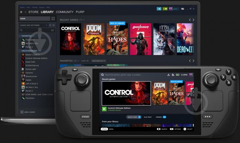 Игровая консоль Valve STEAM DECK 64GB Certified Refurbished black - фото 9