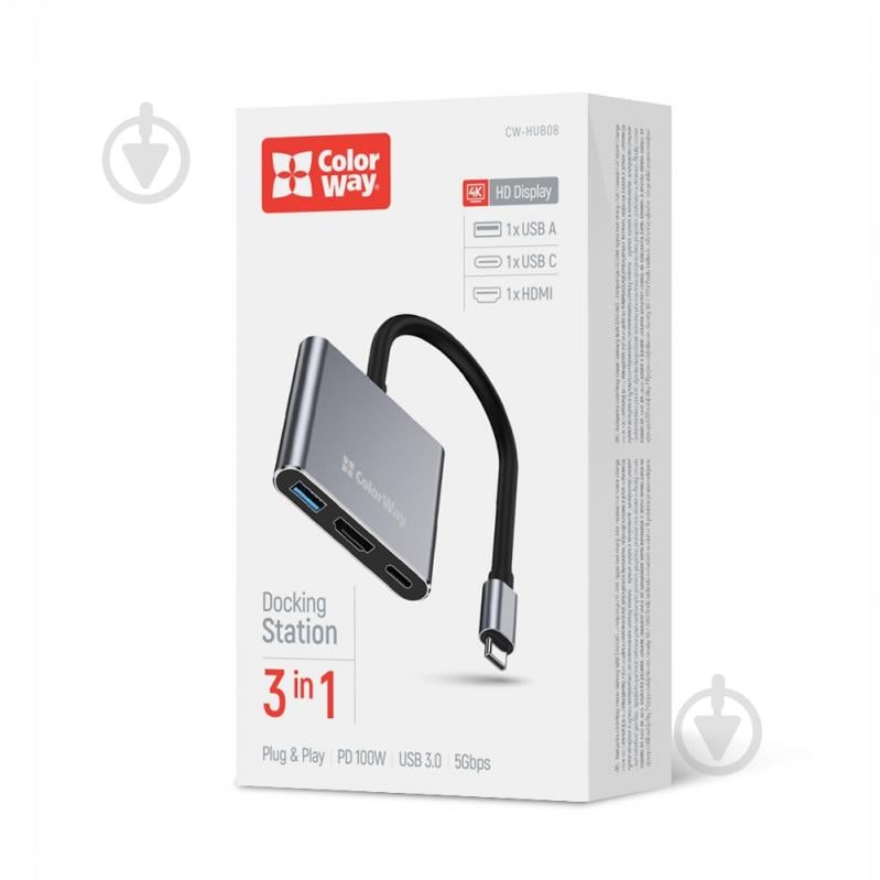 ColorWay grey (CW-HUB08) - фото 1 ColorWay grey (CW-HUB08) - фото 1