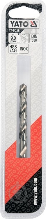 Свердло по металу YATO Premium HSS 4241 9 мм 1 шт. YT-44228 - фото 3 Свердло по металу YATO Premium HSS 4241 9 мм 1 шт. YT-44228 - фото 3
