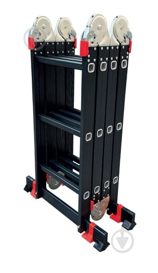 Шарнирная лестница-стремянка BauGut MULTIFORM 4x3 (LCG3412W) - фото 4