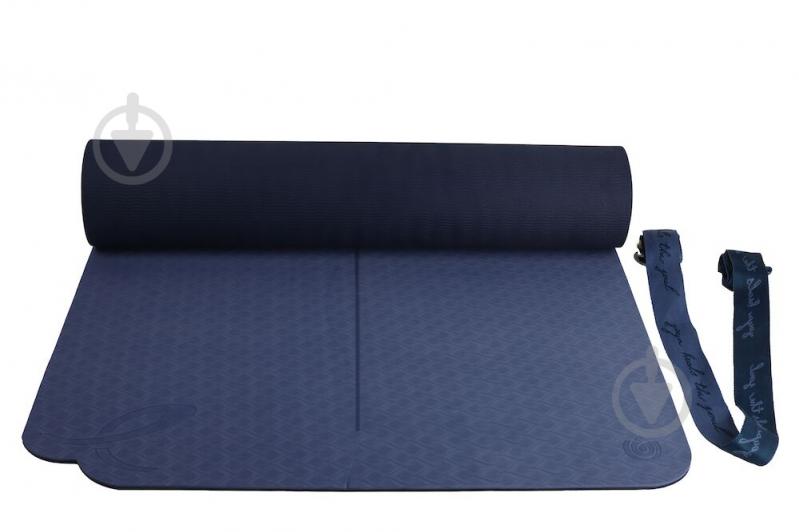 Коврик для фитнеса Energetics PVC Free Yoga Mat 1.0 1720х610х6 мм синий - фото 1