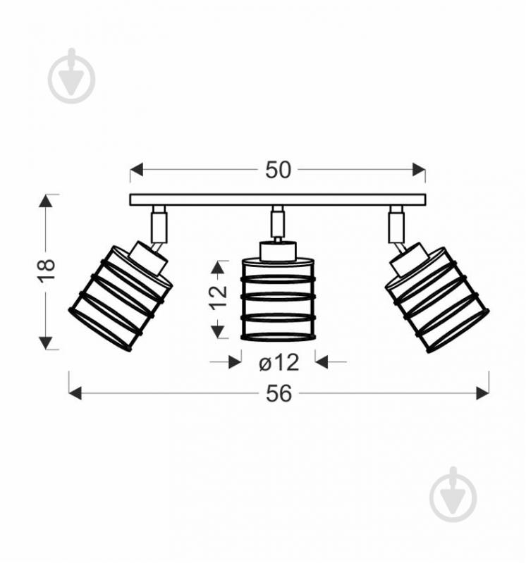 Спот Candellux Glob 3x40 Вт E27 чорний/мідь 93-00385 - фото 2