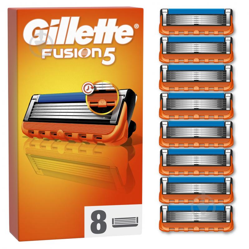 Сменный картридж GILLETTE Fusion 5 new 8 шт. - фото 1