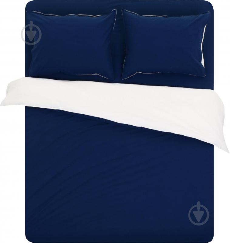 Комплект постельного белья 2.0 Doble Dark Blue Milk синий с белым SoundSleep - фото 2 Комплект постельного белья 2.0 Doble Dark Blue Milk синий с белым SoundSleep - фото 2