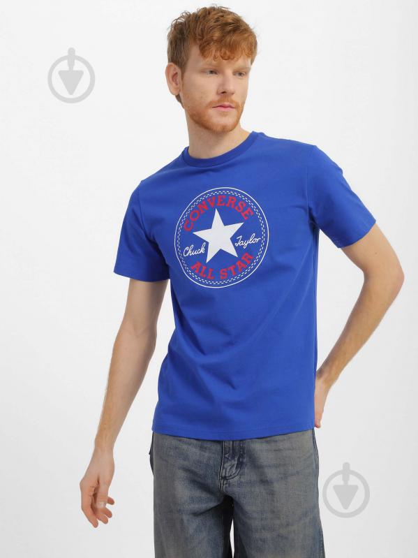 Футболка Converse STANDARD FIT CENTER FRONT CHUCK PATCH CORE TEE 10025459-400 р.L синій - фото 3