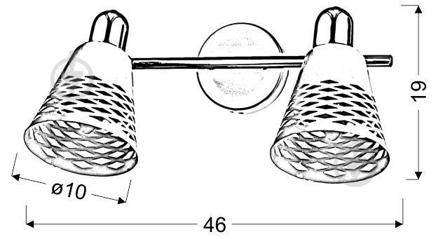 Спот Candellux DISCOVERY 2x40 Вт E14 білий/хром 92-62161 - фото 2