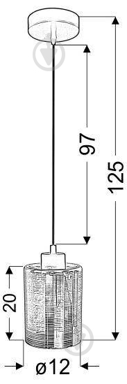 Люстра підвісна Candellux COX 1x60 Вт E27 хром/чорний 31-53862 - фото 4