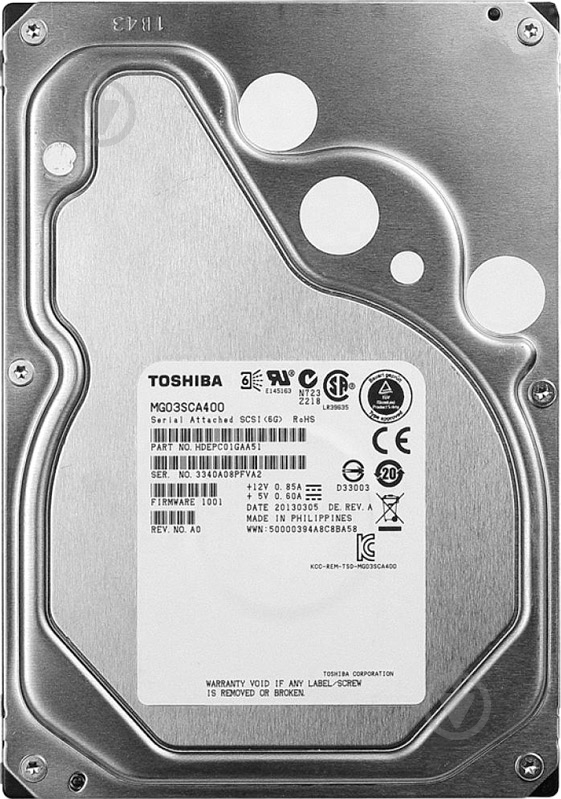 Жесткий диск TOSHIBA 4 ТБ 3,5" SAS (SCSI) (MG03SCA400) - фото 1