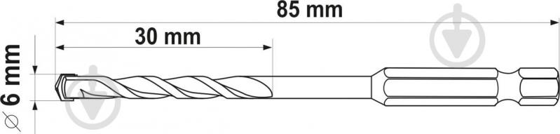 Сверло универсальное YATO YG6X 6 мм 1 шт. YT-44783 - фото 4
