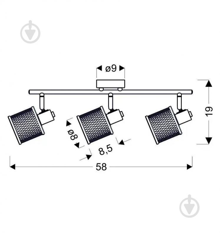 Спот Candellux CANABERA 3x40 Вт E14 черный/янтарный 93-82541 - фото 6