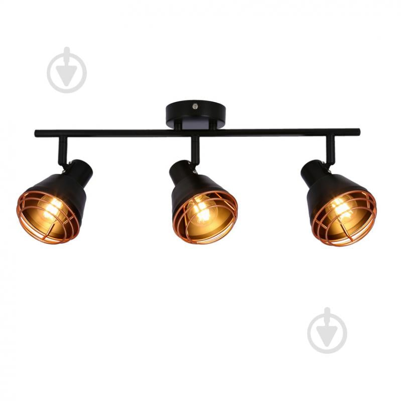 Спот Candellux Neria 3x40 Вт E14 черный/медь 93-82572 - фото 3