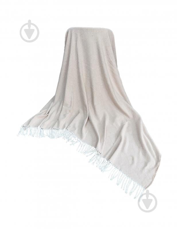 Плед Валенсія 200x220 см бежево-білий Vladi - фото 3