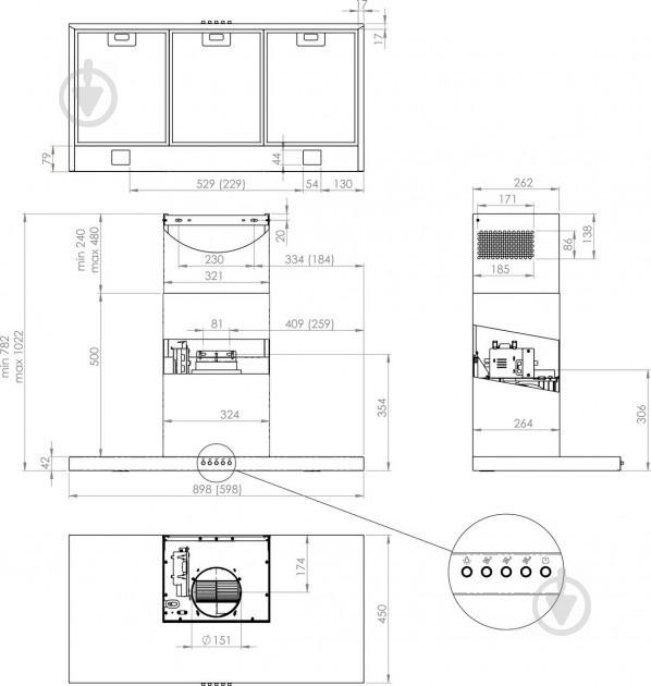 Вытяжка Gorenje WHT 623 E5X - фото 4