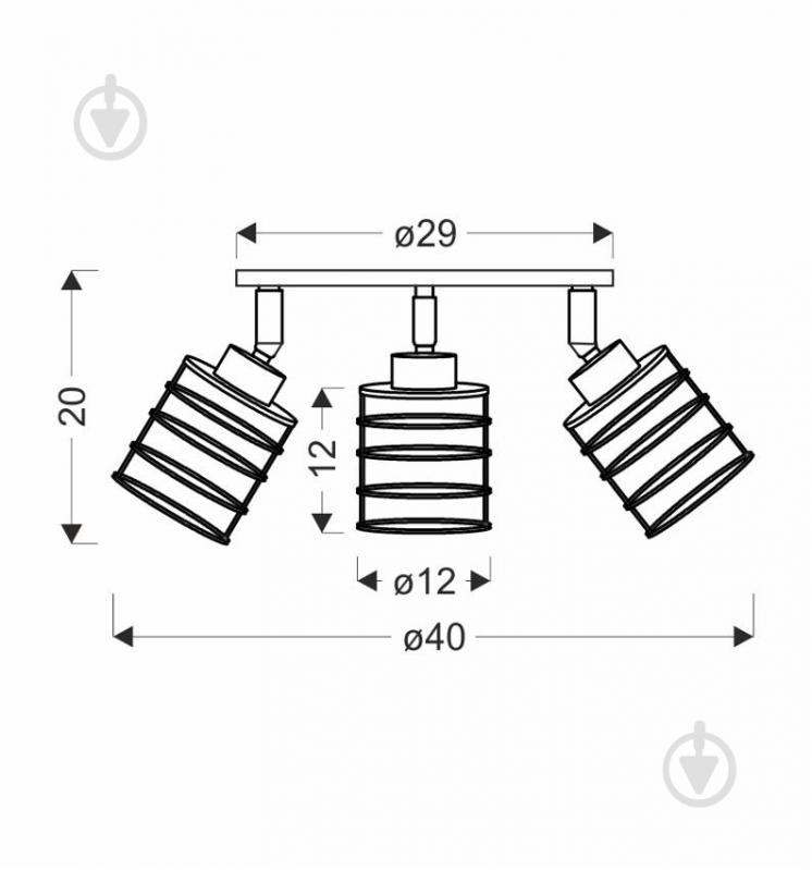 Спот Candellux Glob 3x40 Вт E27 черный/медь 98-00392 - фото 4