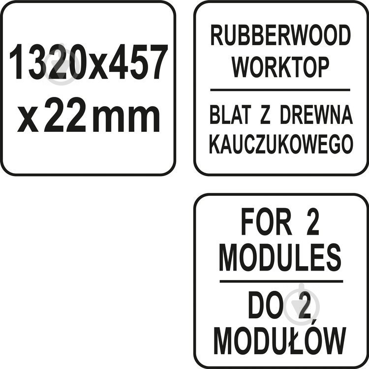 Стільниця на 2 модулі YATO YT-08938 - фото 3