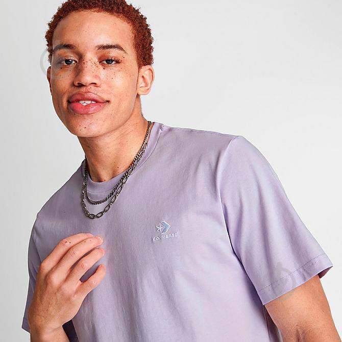 Футболка Converse CONVERSE GO-TO EMBROIDERED STAR CHEVRON TEE 10023876-533 р.2XL фиолетовый - фото 2