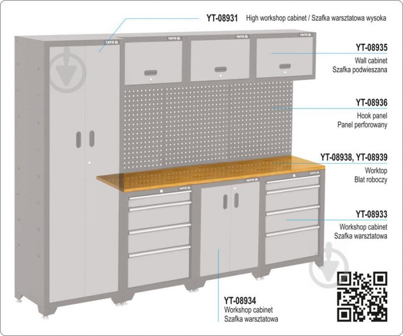 Стільниця на 3 модулі YATO YT-08939 - фото 2