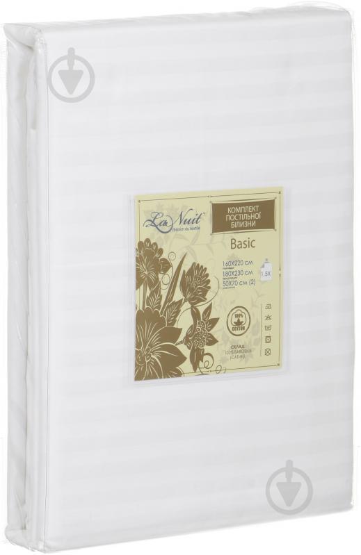 Комплект постельного белья Basic Stripe 1,5 (прост.180х230) белый La Nuit - фото 5