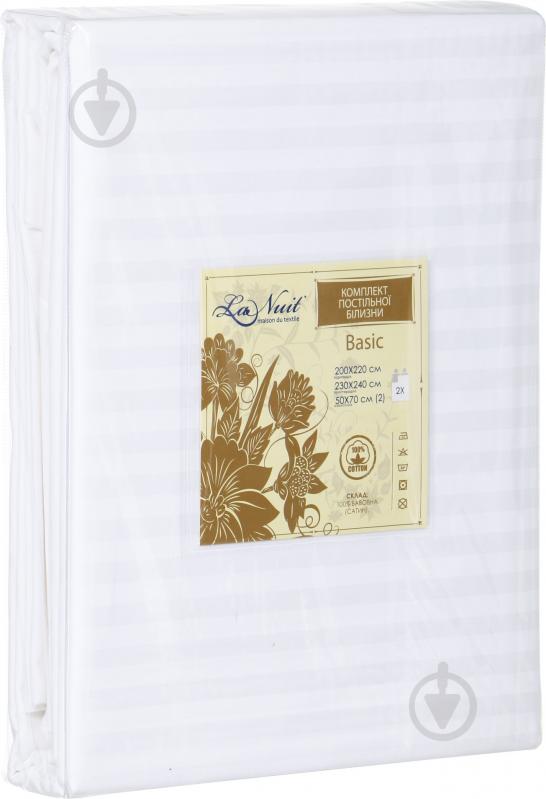 Комплект постільної білизни Basic Stripe 2 білий La Nuit - фото 5 Комплект постільної білизни Basic Stripe 2 білий La Nuit - фото 5