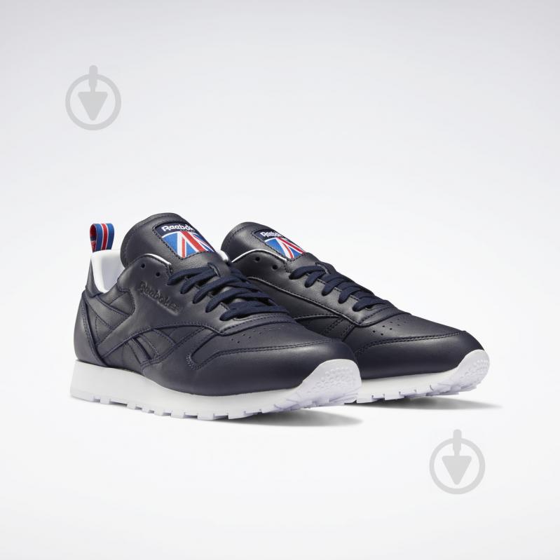 Кроссовки мужские Reebok CL LTHR FW7797 р.42,5 синие - фото 3