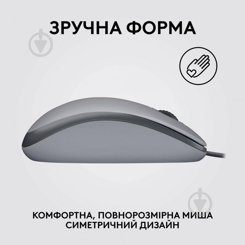 Миша Logitech M110 Silent USB grey (910-005490) - фото 5