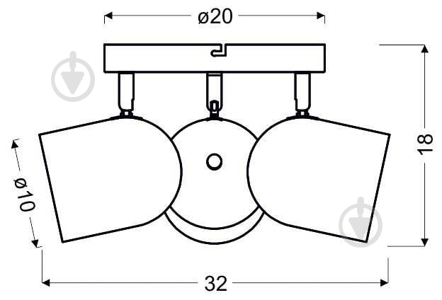 Спот Candellux AZURO 3x40 Вт E27 серый 98-63236 - фото 4