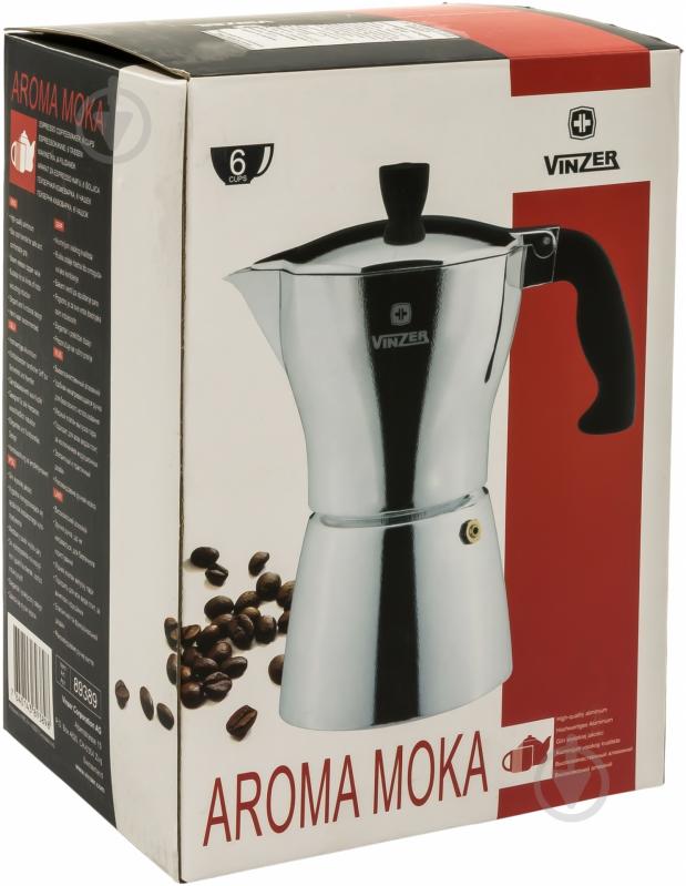 Кофеварка гейзерная Vinzer на 6 чашек 89389 - фото 2 Кофеварка гейзерная Vinzer на 6 чашек 89389 - фото 2