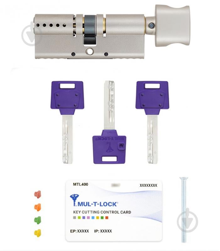 Цилиндр Mul-T-Lock MTL400/ClassicPro 4867 40x50 ключ-вороток 90 мм никель сатин - фото 7