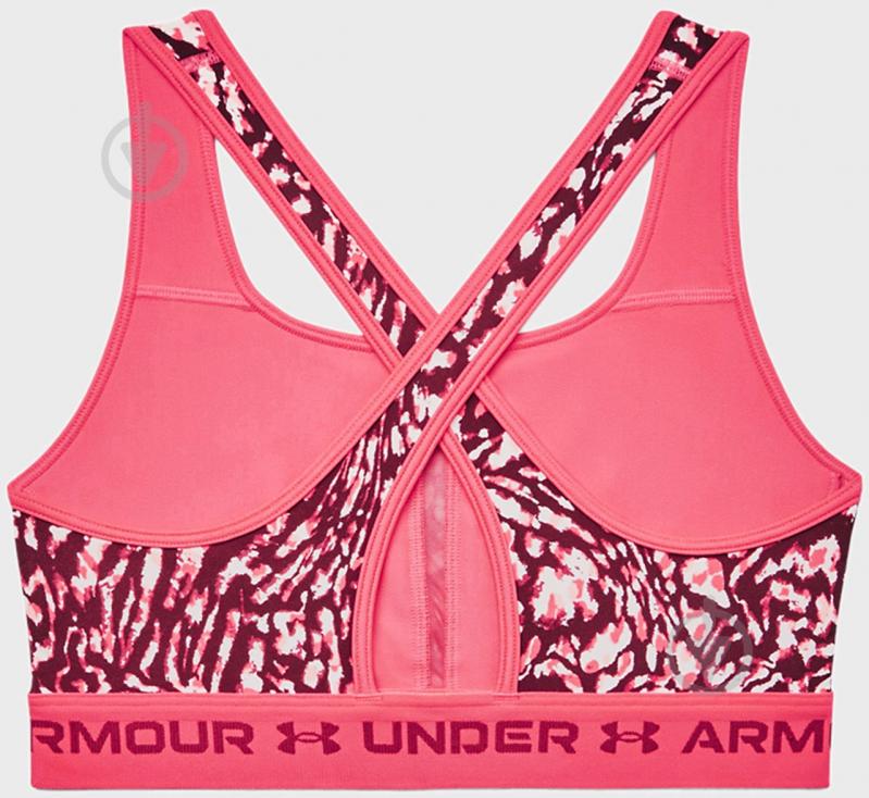 Бра Under Armour UA Crossback Mid Print 1361042-975 р.XS рожевий - фото 4