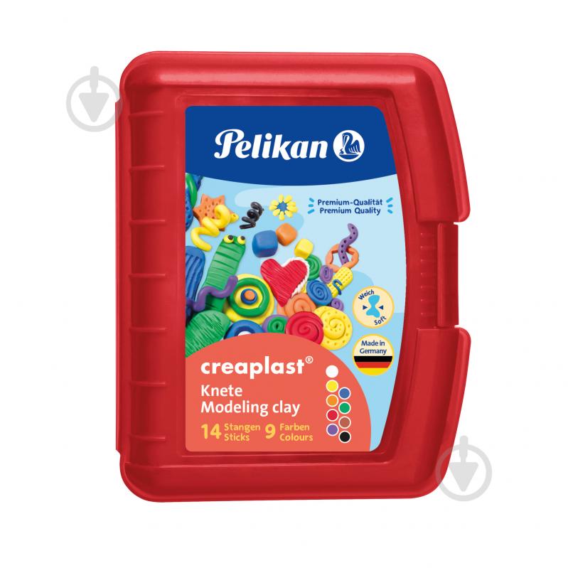 Пластилин Creaplast 14 шт. 9 цветов в красном боксе Pelikan - фото 1