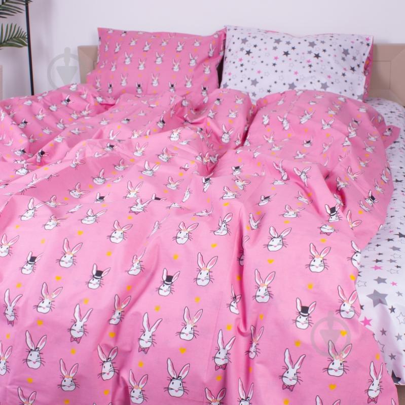 Комплект постельного белья Бязь 17-0528 Bunnies pink 175х210 см мультиколор MirSon - фото 3