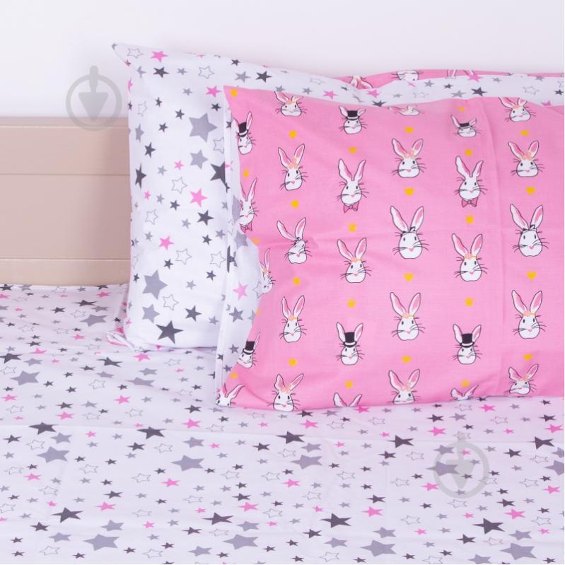 Комплект постельного белья Бязь 17-0528 Bunnies pink 175х210 см мультиколор MirSon - фото 5