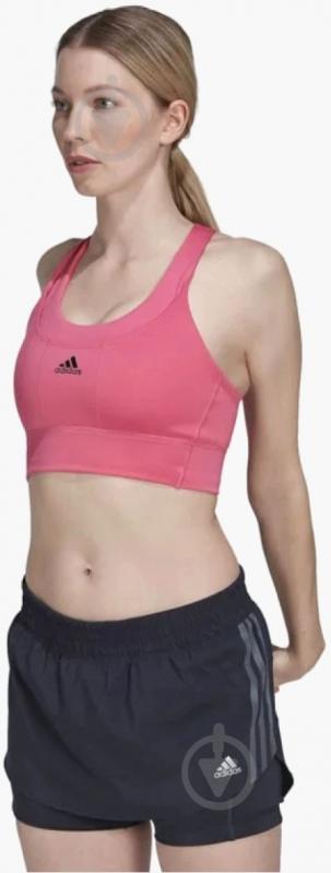 Бра Adidas Running Medium-Support Pocket Bra Pulse Magneta Pink HL6133 р.L розовый - фото 1