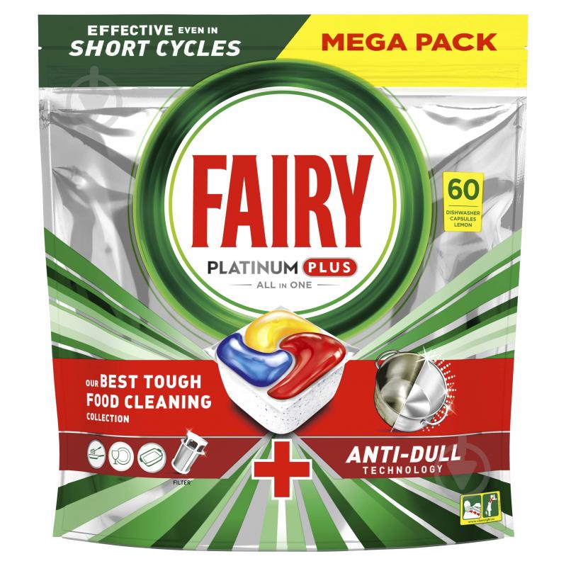 Таблетки для ПММ Fairy Platinum Plus Все-в-одному 60 шт. - фото 1