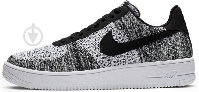 Кроссовки мужские демисезонные Nike AIR FORCE 1 FLYKNIT 2.0 AV3042-001 р.44 черно-серые - фото 1