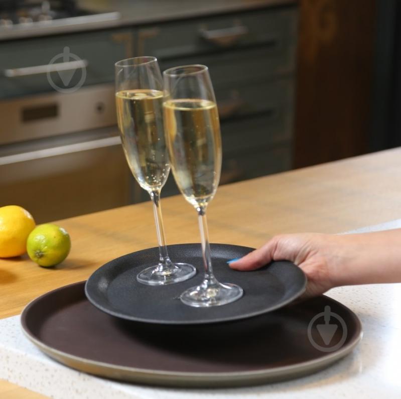 Поднос круглая с высоким бортом 32 см - фото 5