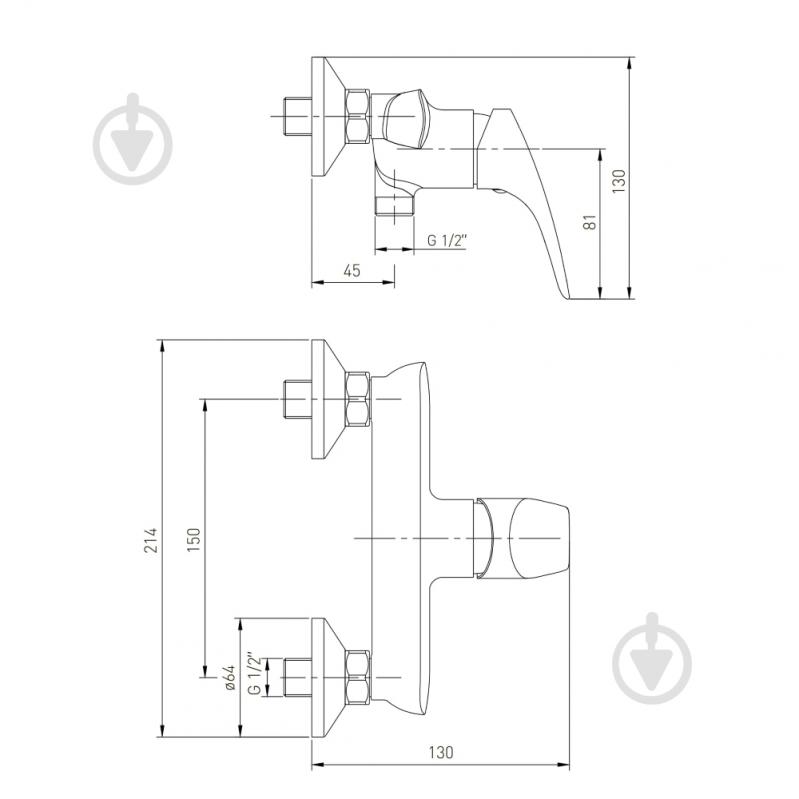 Смеситель для душа VOLLE Orlando 15193100 - фото 2