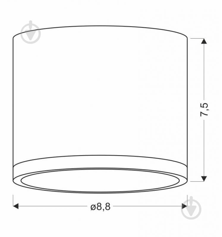 Светильник точечный Candellux TUBA 9 Вт 4000 К серый/коричневый 2275925 - фото 2