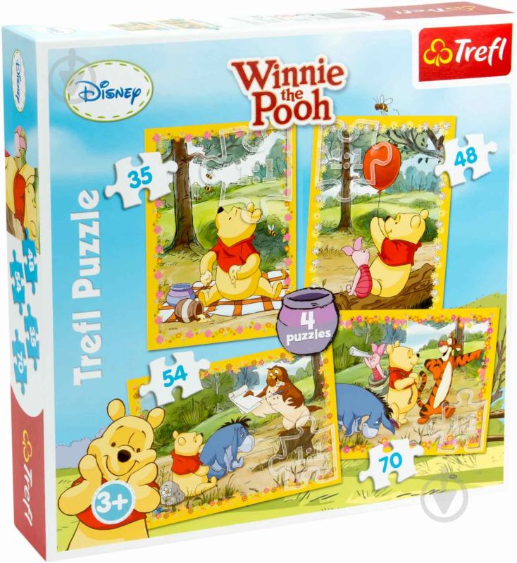 Пазлы Trefl Винни-Пух 4 в 1 34099 - фото 1