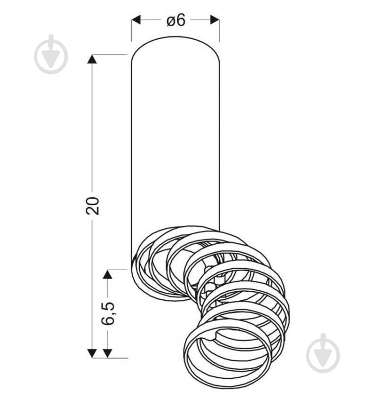 Світильник точковий Candellux TUBA 50 Вт GU10 чорний 2282732 - фото 2