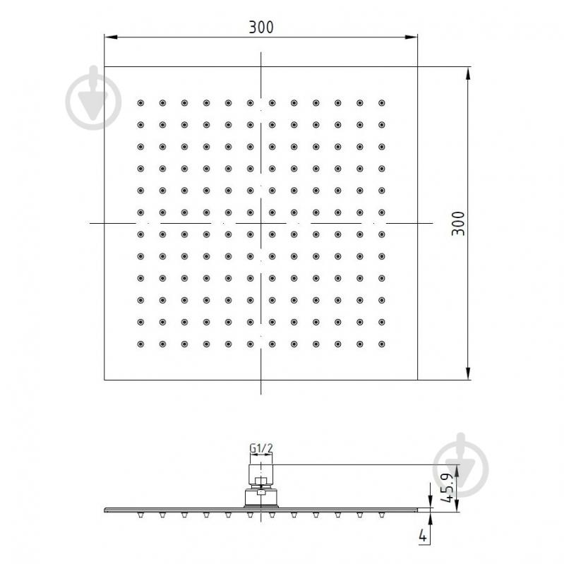 Верхний душ VOLLE 16008104 - фото 2 Верхний душ VOLLE 16008104 - фото 2