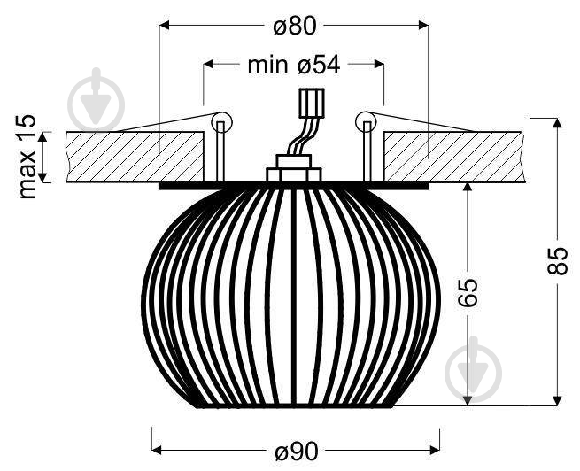 Світильник точковий Candellux SK-93 G9 чорний/білий 2284170 - фото 2