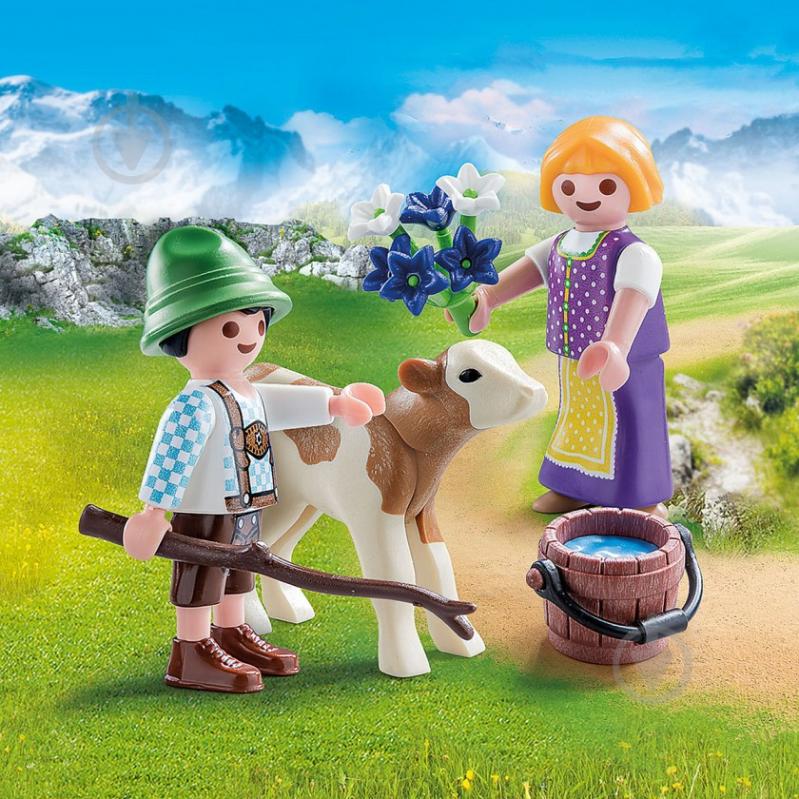 Конструктор Playmobil Дети с теленком 70155 6336512 - фото 2