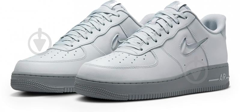 Кроссовки мужские демисезонные Nike AIR FORCE 1 JEWEL HM0621-001 р.45 серые - фото 3