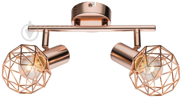 Спот Globo Xara 2x40 Вт E14 медь 54805-2 - фото 1
